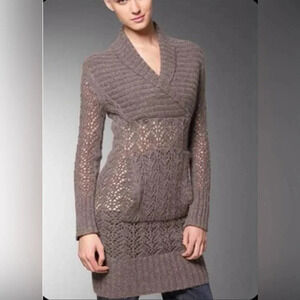 Lily McNeal Wool Fisherman Knit Sweater Dress Size: XS | Anthropologie